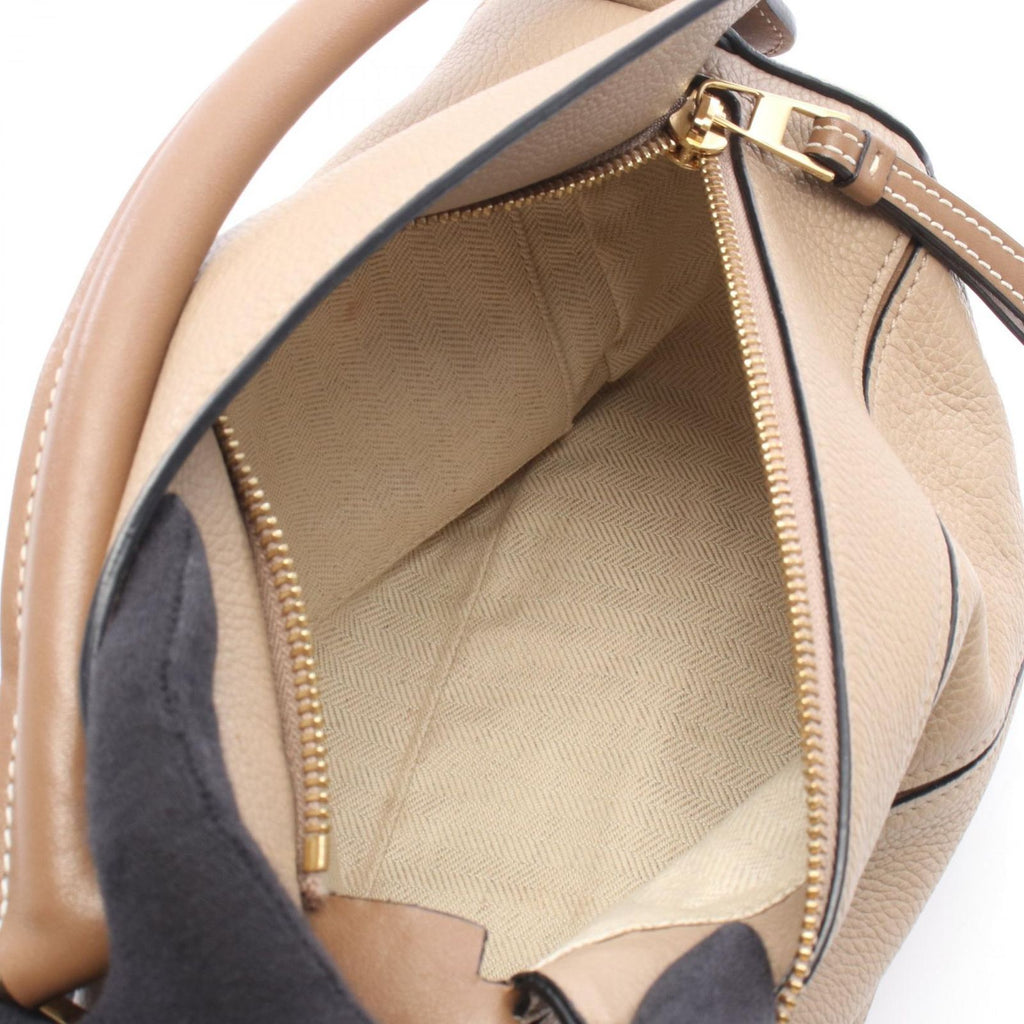 Loewe Puzzle Edge Small 2-Way Beige Brown Leather Bag — view 3