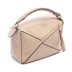 Loewe Puzzle Edge Small 2-Way Beige Brown Leather Bag — view 2
