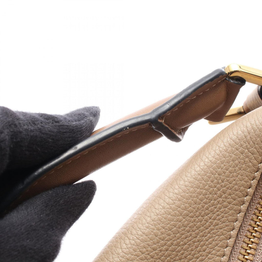 Loewe Puzzle Edge Small 2-Way Beige Brown Leather Bag — view 6