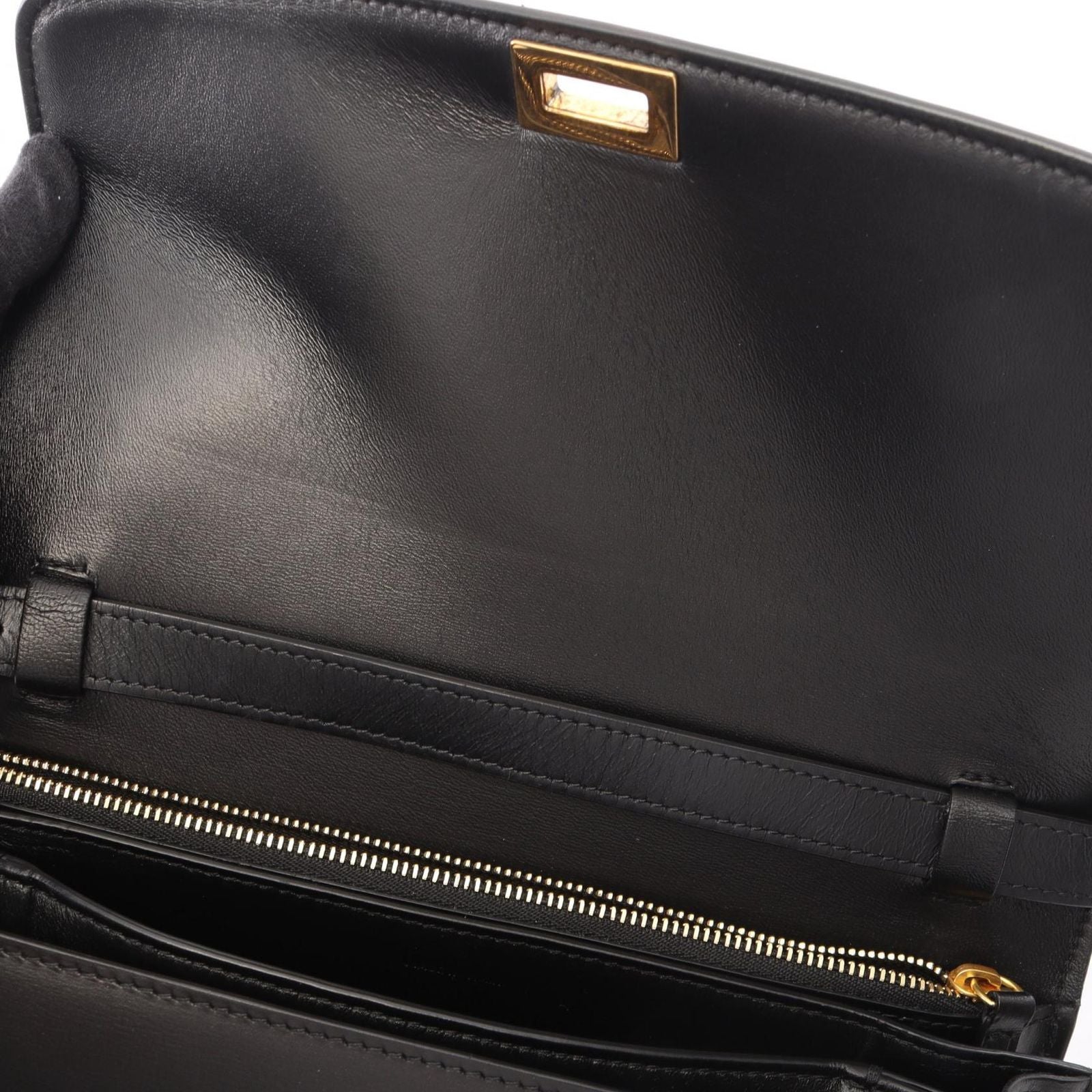 Celine Shoulder Bag Classic Box Black Leather — view 5