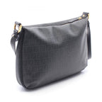 Fendi Shoulder Bag Zucchino Gray Black Canvas Leather — view 2