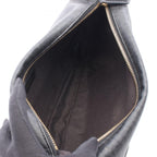 Fendi Shoulder Bag Zucchino Gray Black Canvas Leather — view 3
