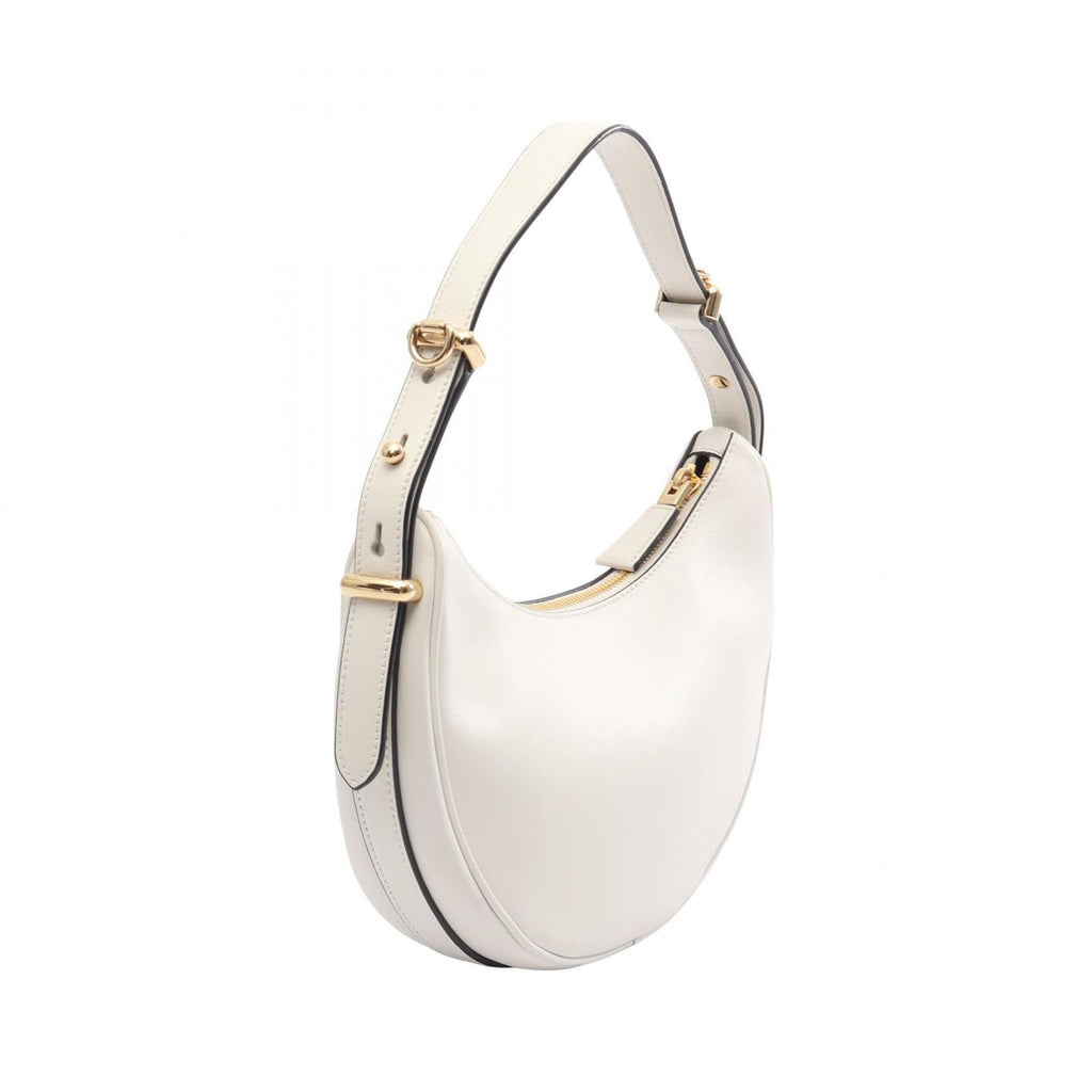 Prada Soft Calfskin Ake White Leather Ake Small Handbag — view 2