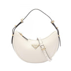 Prada Soft Calfskin Ake White Leather Ake Small Handbag
