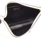 Prada Soft Calfskin Ake White Leather Ake Small Handbag — view 3