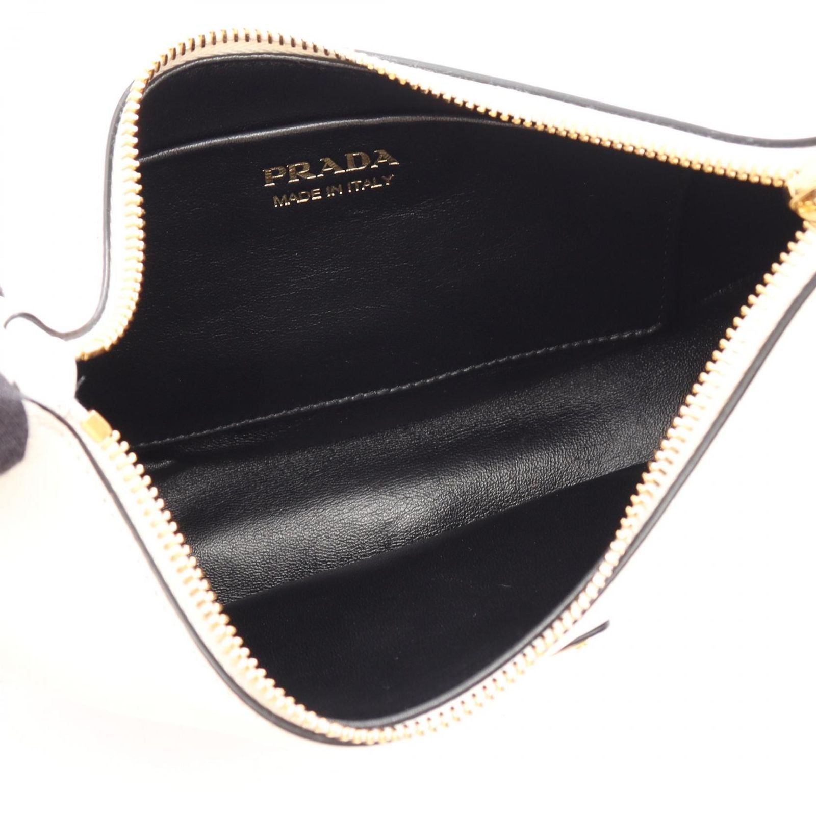 Prada Soft Calfskin Ake White Leather Ake Small Handbag — view 3