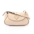 Prada Shoulder Bag Small Beige Leather