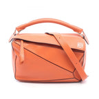 Loewe Handbag Puzzle Bag 2-Way Orange Leather
