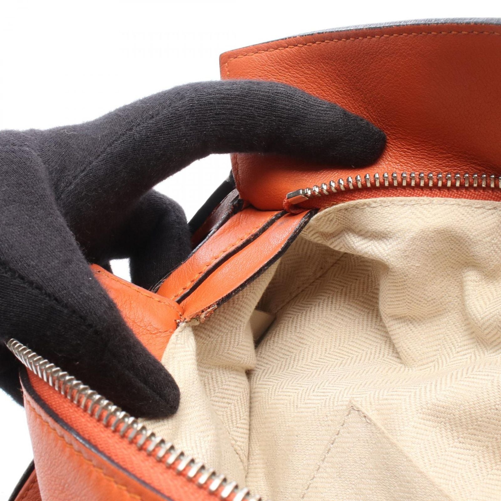 Loewe Handbag Puzzle Bag 2-Way Orange Leather — view 5