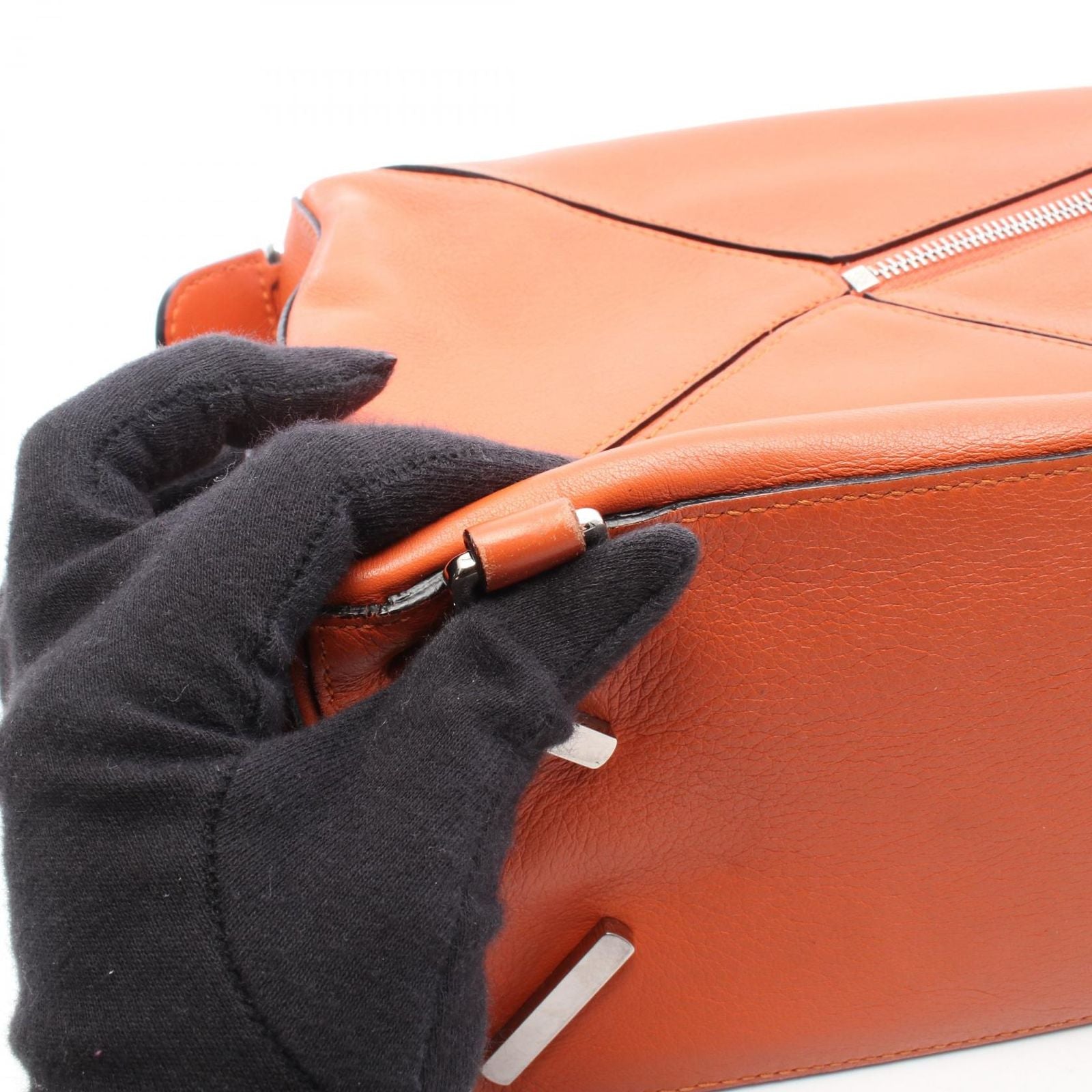 Loewe Handbag Puzzle Bag 2-Way Orange Leather — view 6