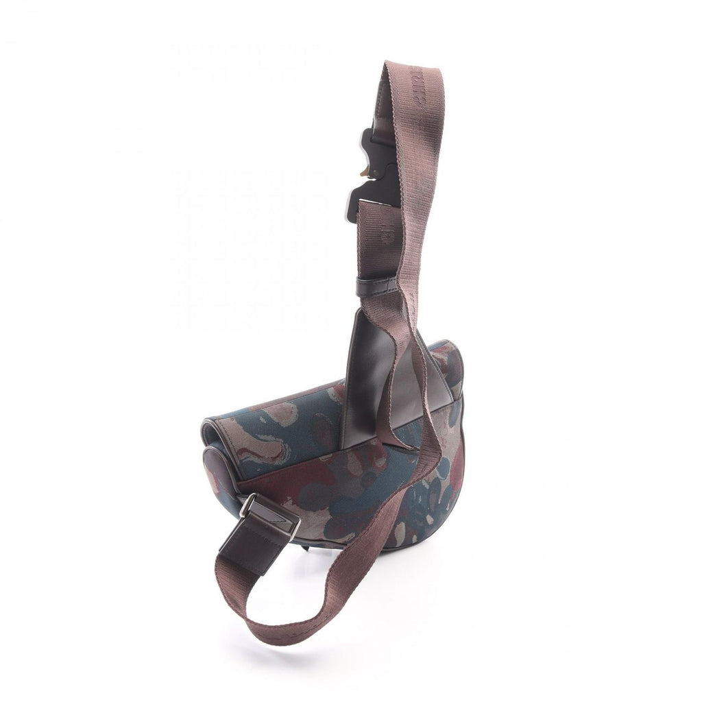 Dior Waist Bag Peter Doig Brown Navy Red Canvas Leather — view 2