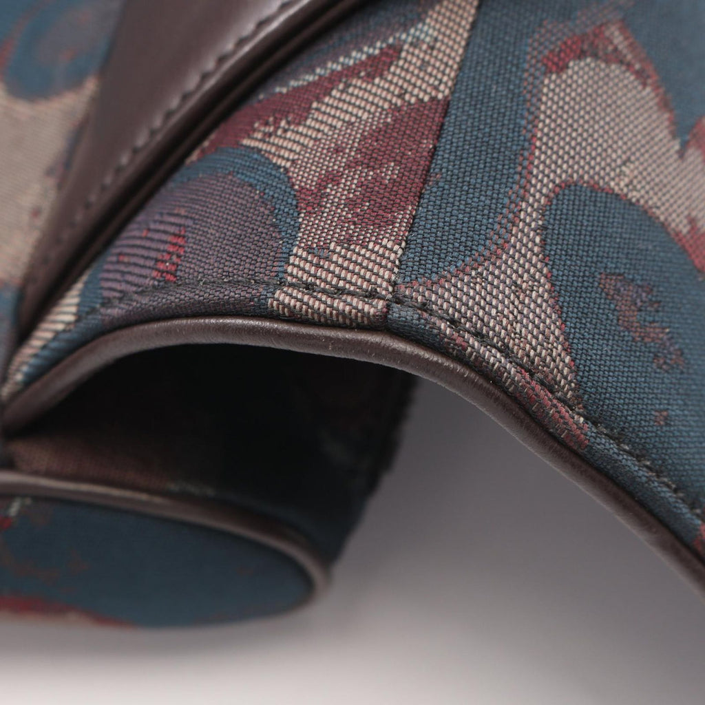 Dior Waist Bag Peter Doig Brown Navy Red Canvas Leather — view 6