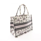 Dior Tote Bag Book White Black Multi Canvas Butterfly & Iris — view 2