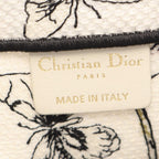 Dior Tote Bag Book White Black Multi Canvas Butterfly & Iris — view 4