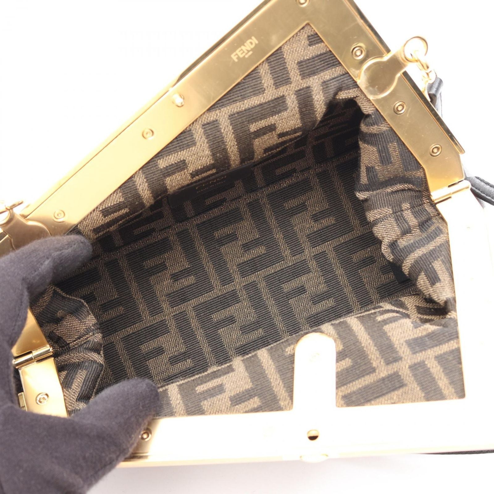 Fendi Shoulder Bag First Small Black Leather — view 3