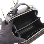 Chanel Shoulder Bag CC Figry Small Vanity 2-Way Black Caviar Leather CC Quilted — view 3