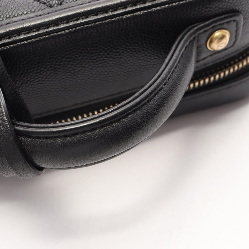 Chanel Shoulder Bag CC Figry Small Vanity 2-Way Black Caviar Leather CC Quilted — view 8