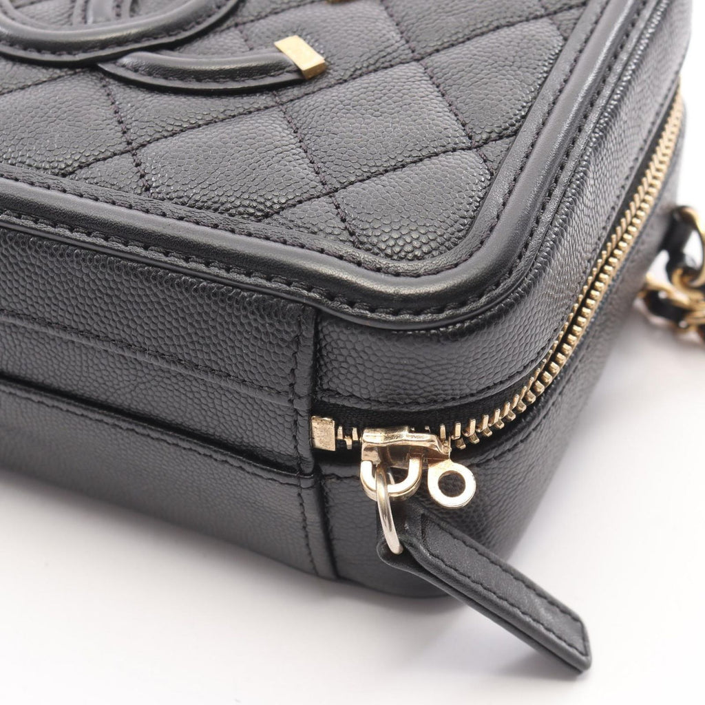 Chanel Shoulder Bag CC Figry Small Vanity 2-Way Black Caviar Leather CC Quilted — view 6