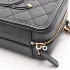 Chanel Shoulder Bag CC Figry Small Vanity 2-Way Black Caviar Leather CC Quilted — view 6