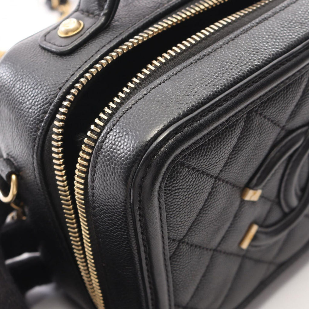 Chanel Shoulder Bag CC Figry Small Vanity 2-Way Black Caviar Leather CC Quilted — view 7