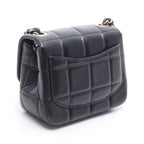 Chanel Shoulder Bag Choco Bar Mini Flap Black Leather Mini Chain — view 2