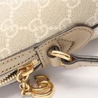 Gucci Shoulder Bag Ophidia GG Supreme Ivory Beige Green Canvas Leather — view 8