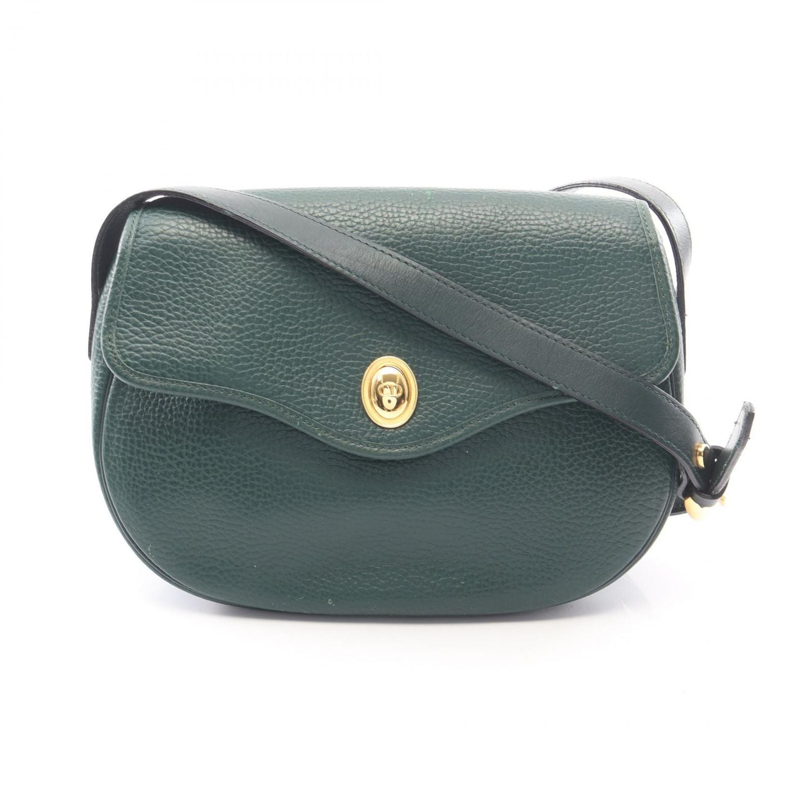 Dior Shoulder Bag CD Logo Green Leather CD