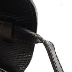 Celine Shoulder Bag Circle Logo Black Leather — view 8