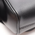 Celine Shoulder Bag Circle Logo Black Leather — view 5