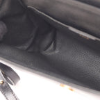 Celine Shoulder Bag Circle Logo Black Leather — view 7