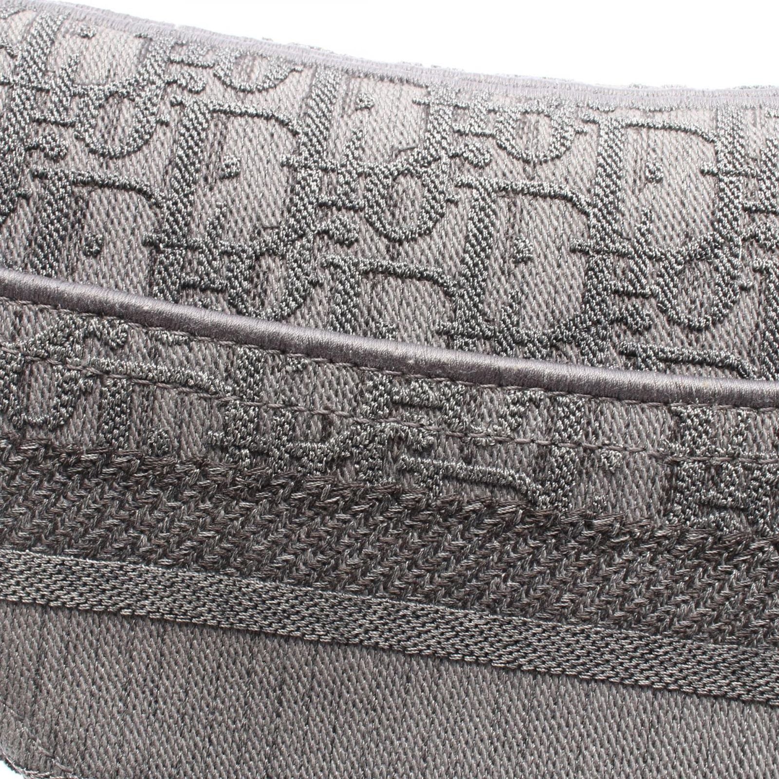 Dior Handbag Saddle Bag Oblique Gray Dark Canvas — view 7