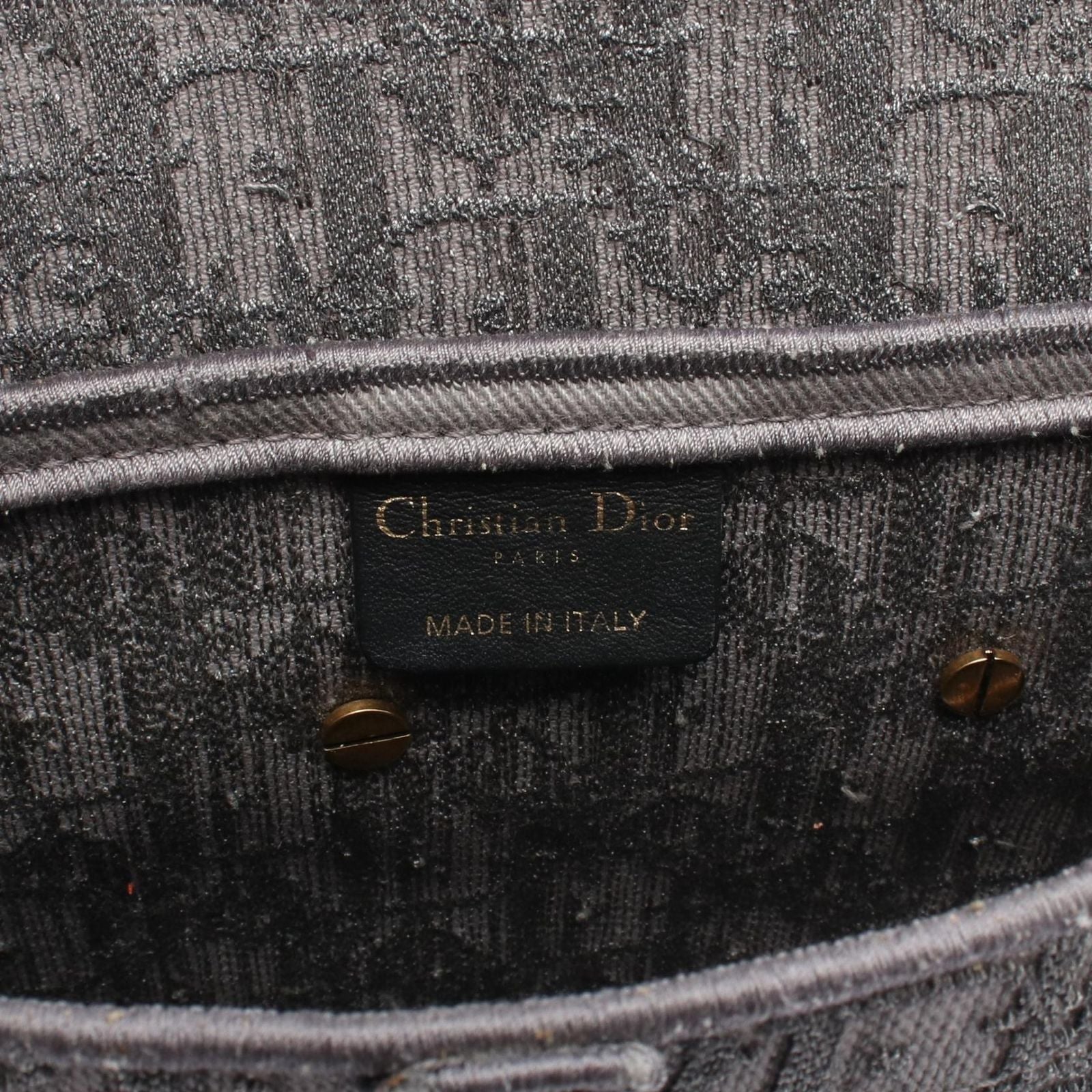 Dior Handbag Saddle Bag Oblique Gray Dark Canvas — view 4