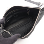 Prada Shoulder Bag Tri Black Leather Triangle Logo — view 3