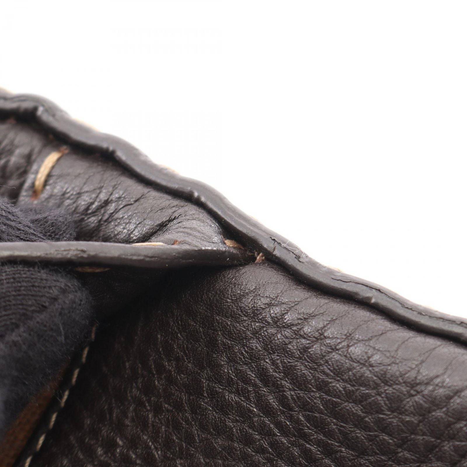 Fendi Shoulder Bag Selleria Brown Beige Black Leather — view 8
