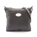Fendi Shoulder Bag Selleria Brown Beige Black Leather