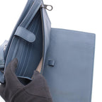 Bottega Veneta Clutch Micro Macro Blue Black Lambskin — view 3