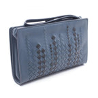 Bottega Veneta Clutch Micro Macro Blue Black Lambskin — view 2