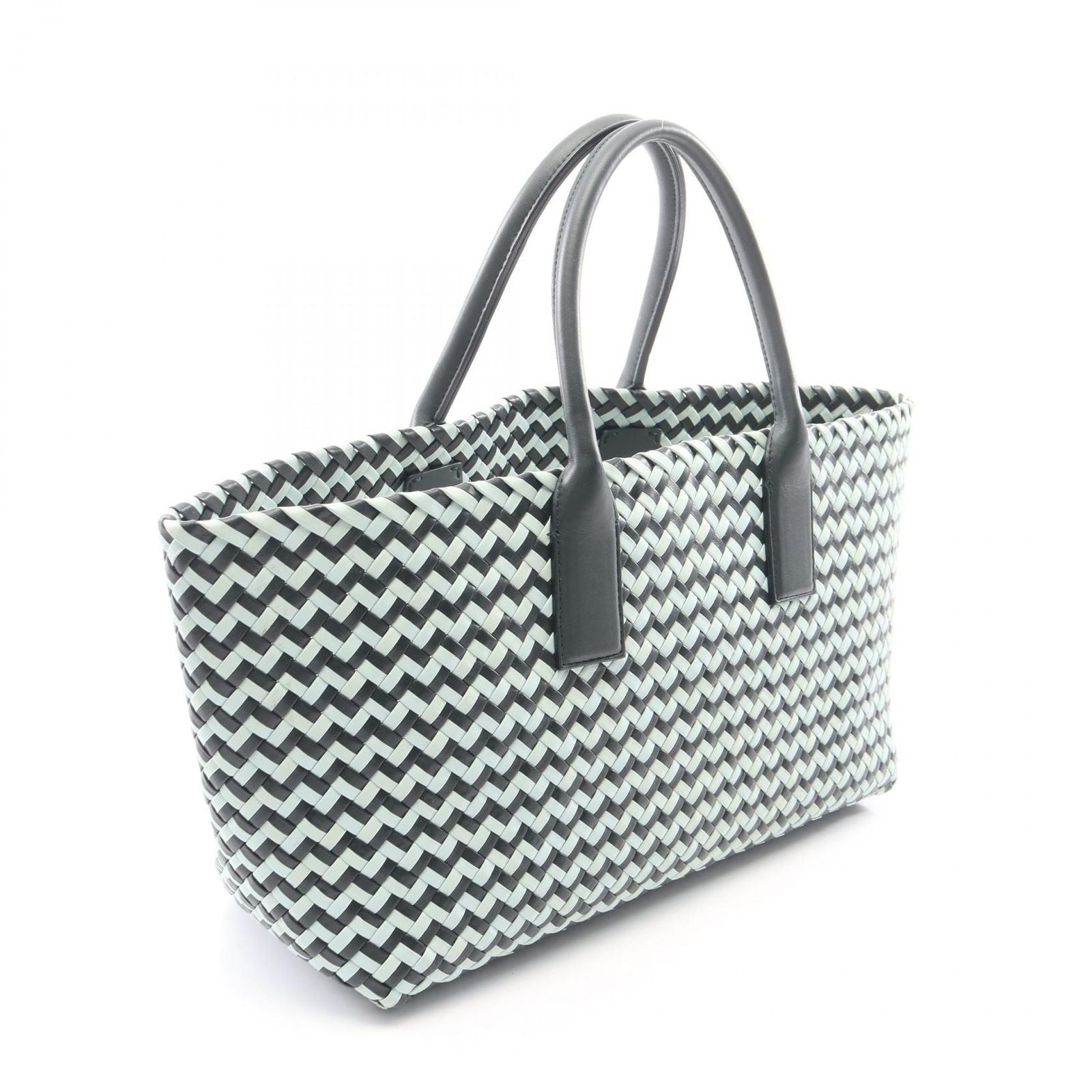 Bottega Veneta Tote Bag Intretchart Navy Light Blue Leather — view 2