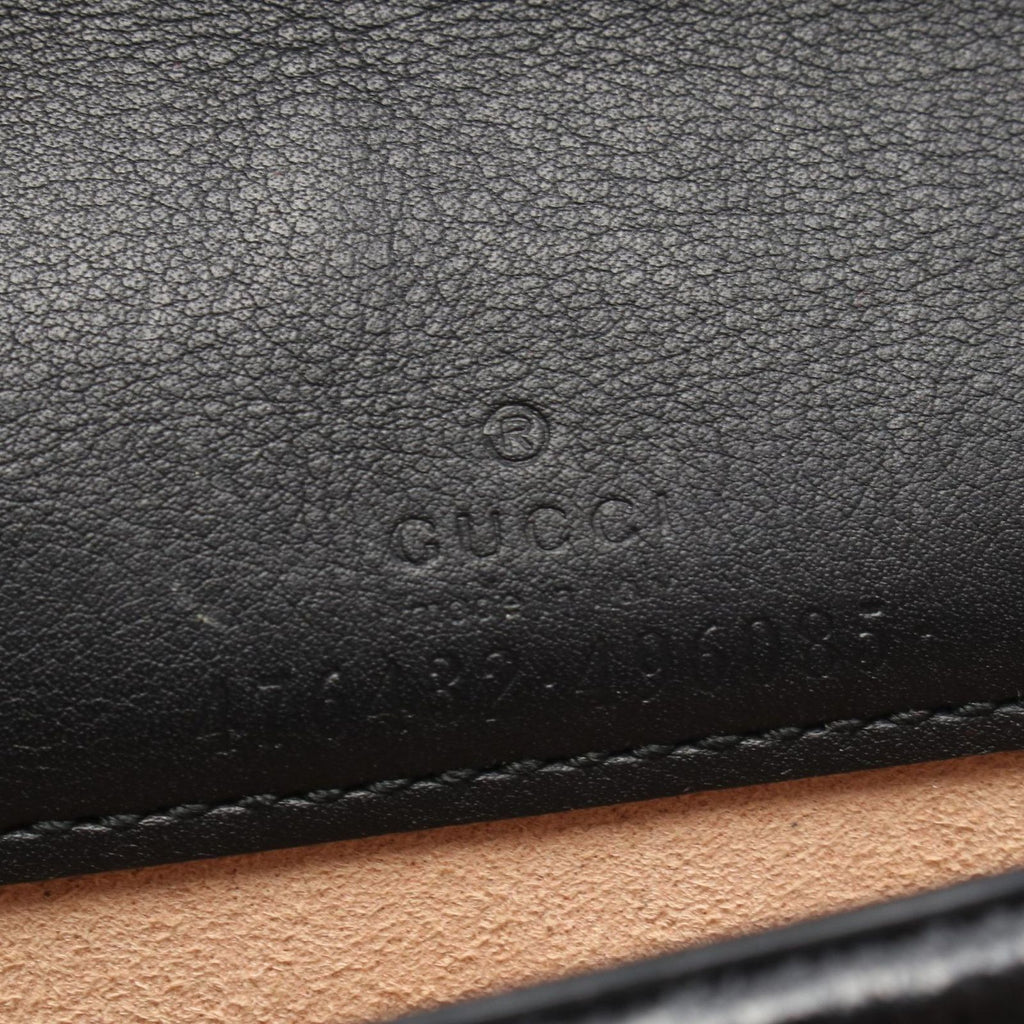 Gucci Shoulder Bag Dionysus Red Black Fabric Leather Mini — view 4