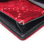 Gucci Shoulder Bag Dionysus Red Black Fabric Leather Mini — view 6