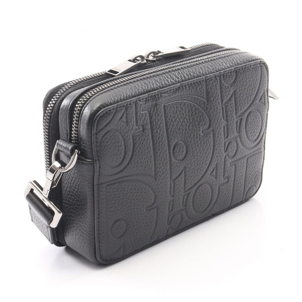 Dior Shoulder Bag Gravity Black Leather Zip Pouch — view 2