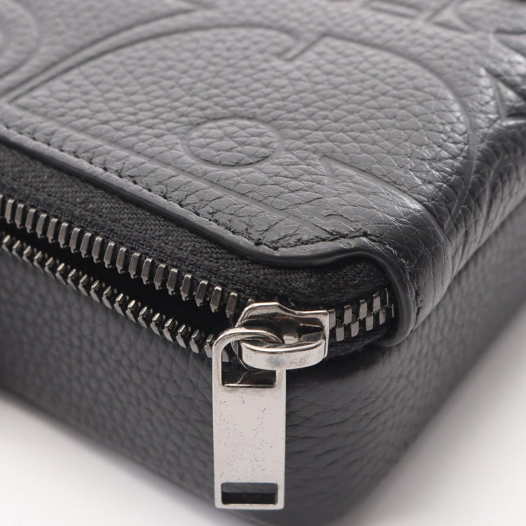 Dior Shoulder Bag Gravity Black Leather Zip Pouch — view 6