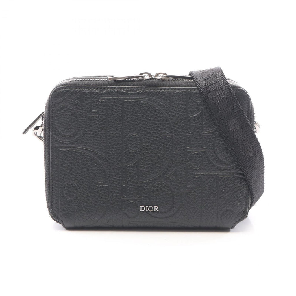 Dior Shoulder Bag Gravity Black Leather Zip Pouch