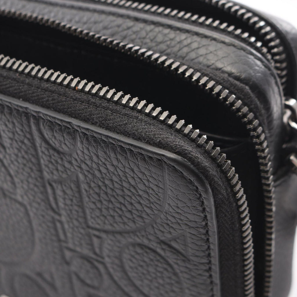 Dior Shoulder Bag Gravity Black Leather Zip Pouch — view 7