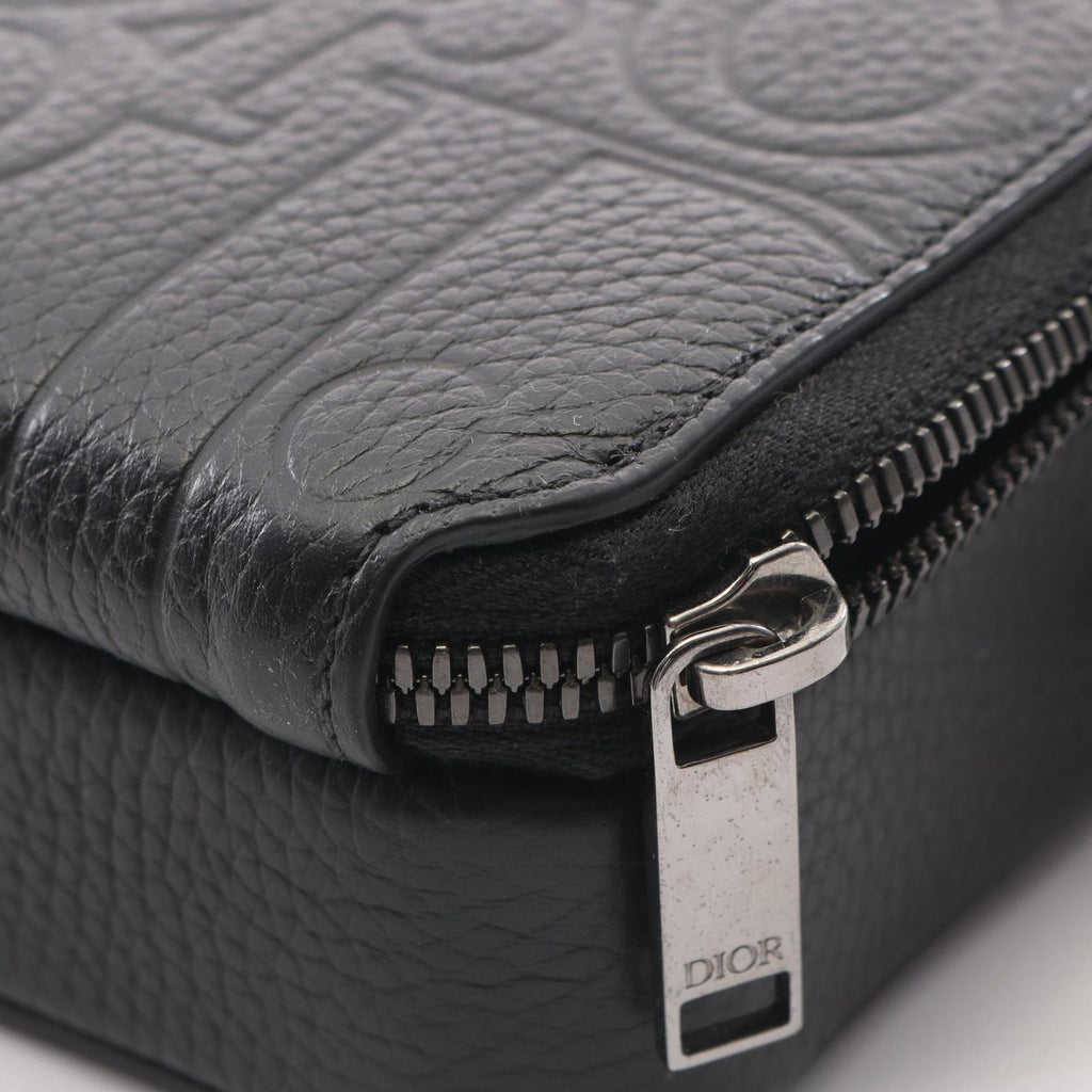 Dior Shoulder Bag Gravity Black Leather Zip Pouch — view 5