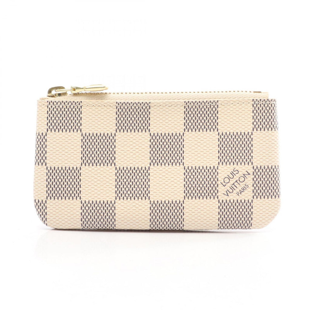 Louis Vuitton Coin Purse Pochette Cles Damier Azur Key Ring Included