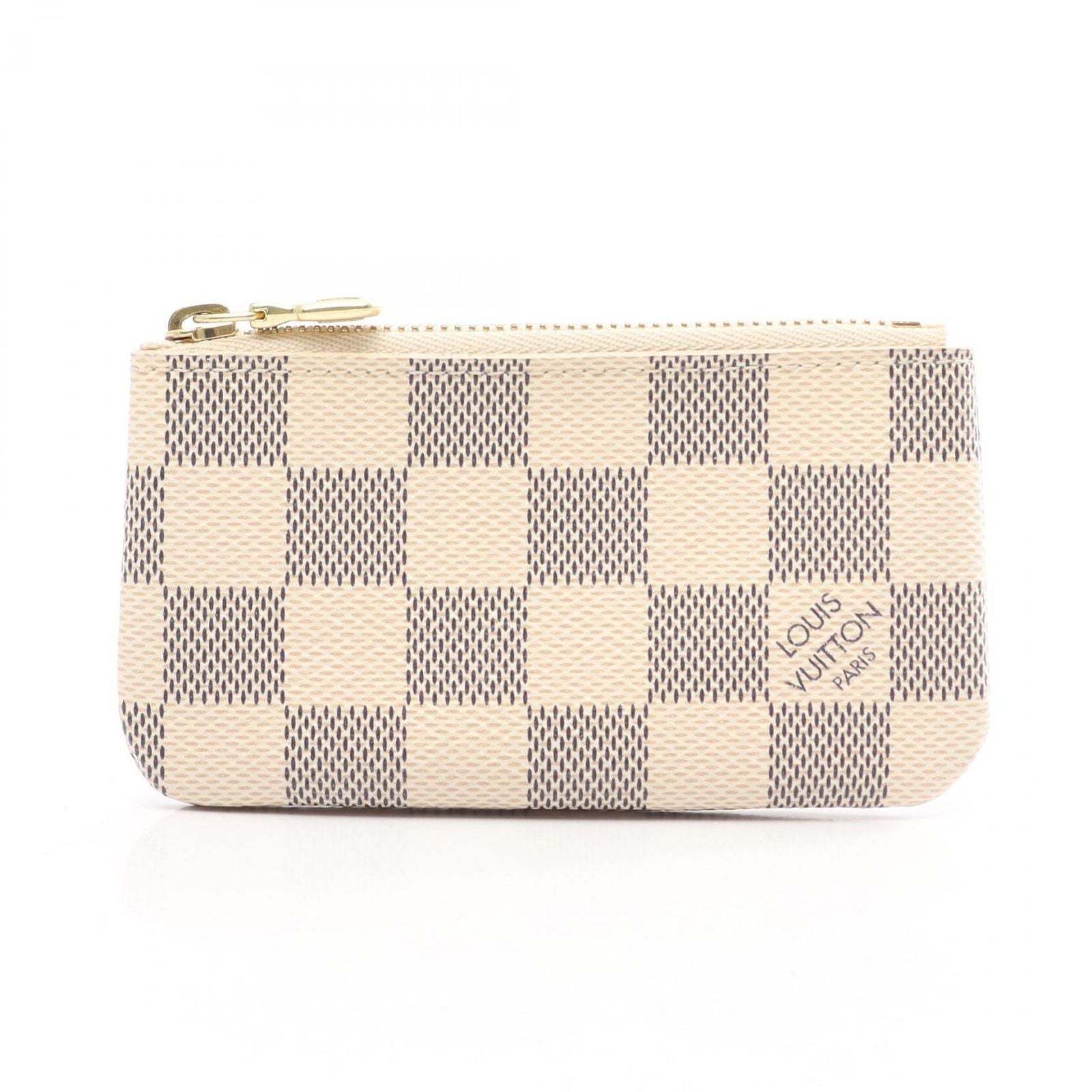 Louis Vuitton Coin Purse Pochette Cles Damier Azur Key Ring Included