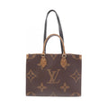 Louis Vuitton Tote Bag On The Go MM Monogram Giant Reverse Canvas Leather