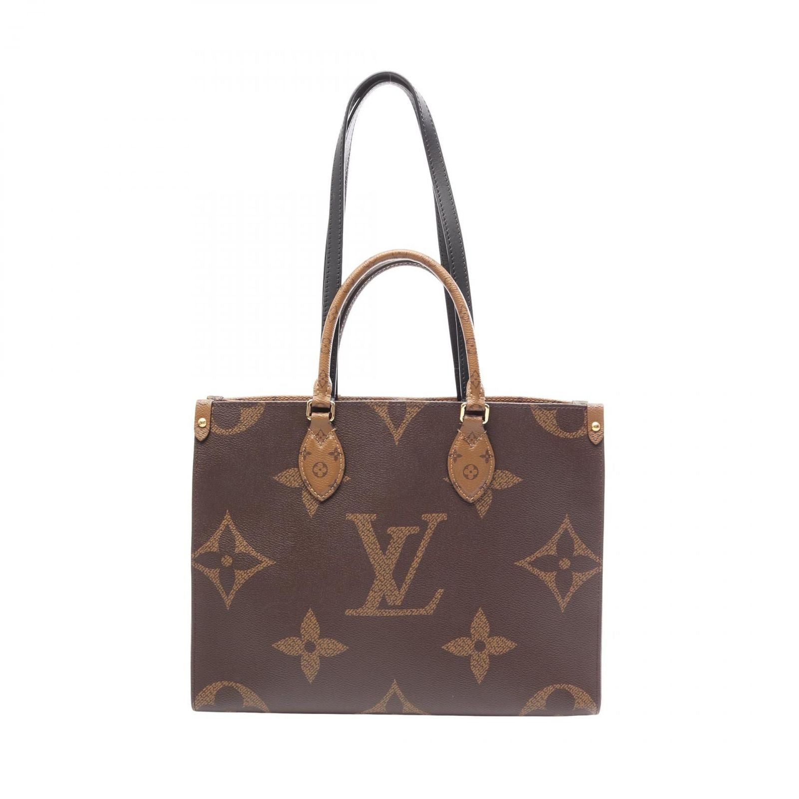 Louis Vuitton Tote Bag On The Go MM Monogram Giant Reverse Canvas Leather