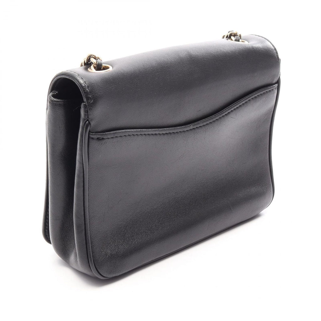 Chanel Shoulder Bag CC Logo Full Flap Black Lambskin CC Small Chain — view 2